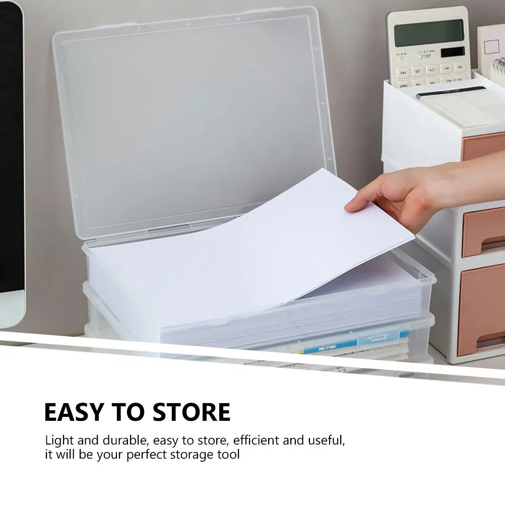 منظم مكتب بلاستيكي مع غطاء بحجم صغير لتخزين فعال لسطح المكتب لأوراق الملفات وعناصر الاستخدام اليومي مكتب مريح