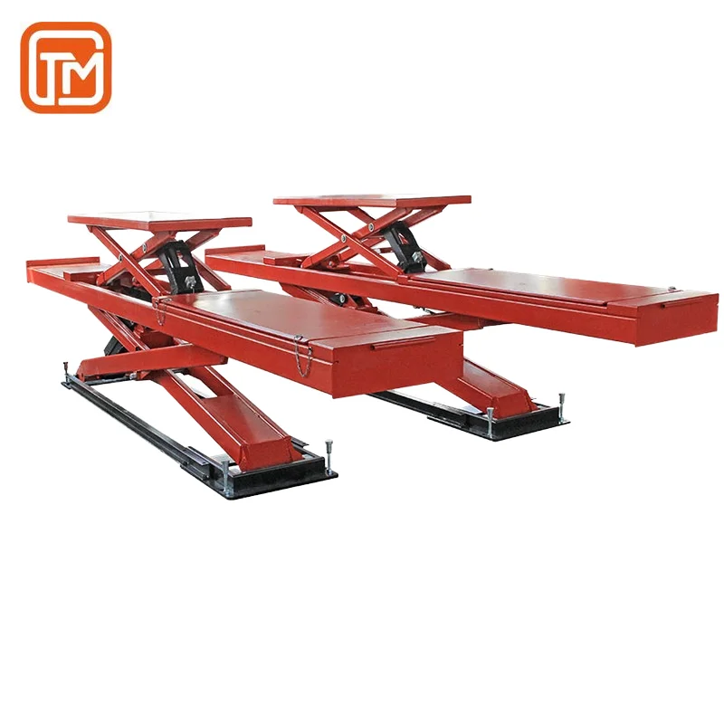 [Hot Sale]Shandong 4-ton Scissor Lift With A Lifting Height Of 1740 Inches, Perfectly Matched With Four-wheel Alignment Device