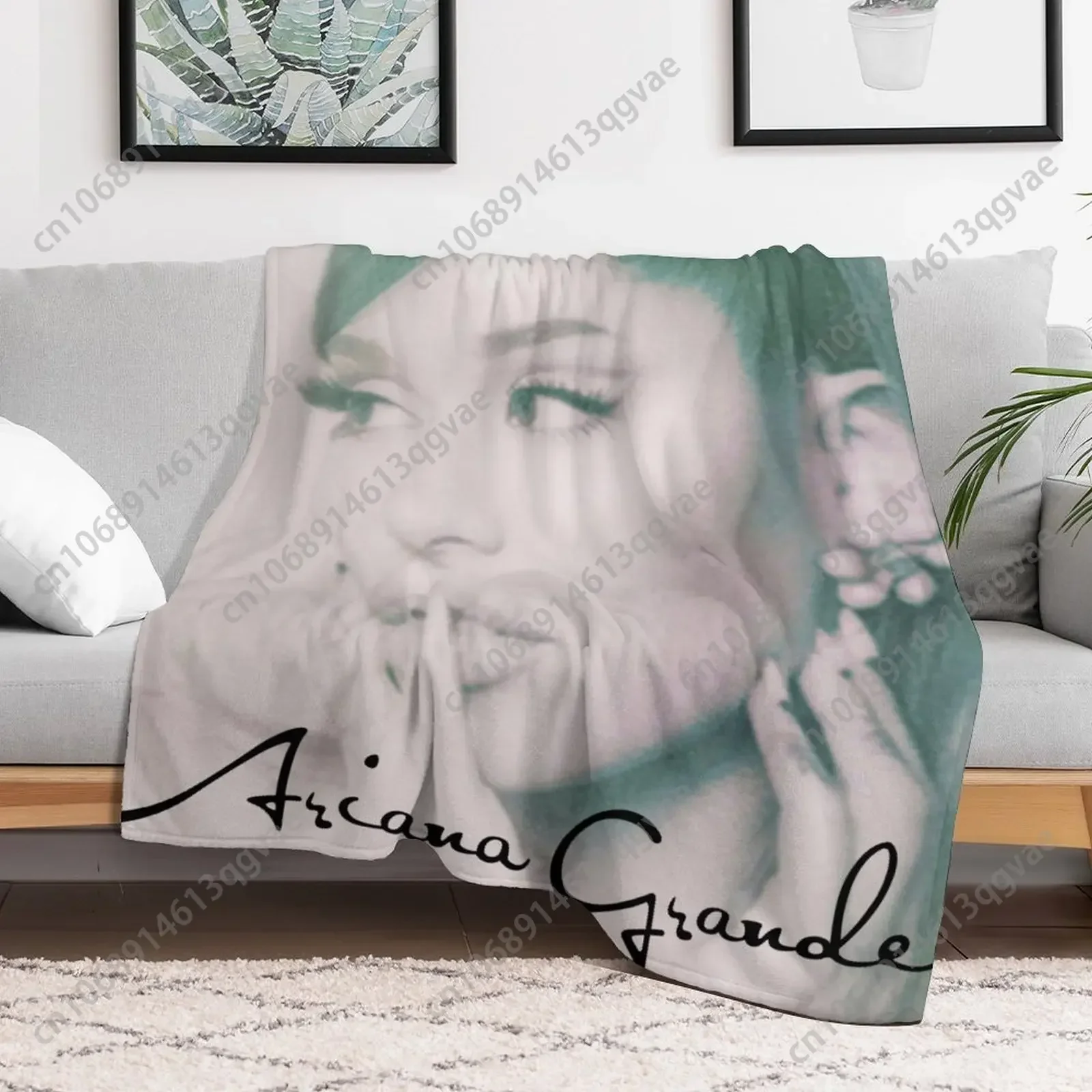 A-Arianas G-Grandes Flannel Blankets Are Soft Comfortable and Warm Perfect for Winter Naps Homes Offices Travel Camping and More