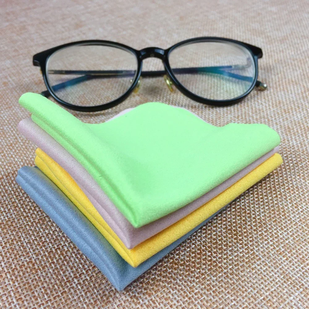 10pcs Reusable Anti-Fog Wipe Lens Glasses Cleaning Cloth Scouring Pad Soft Cloth Wash Towel Napkin Glasses Wipe for Phone Screen