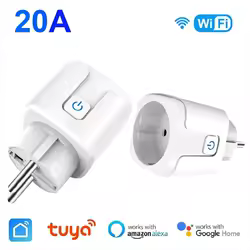 Tuya Smart Socket EU 20A Wifi Smart Plug Without Power Monitoring Smart Life APP Remote Control Support Google Assistant Alexa