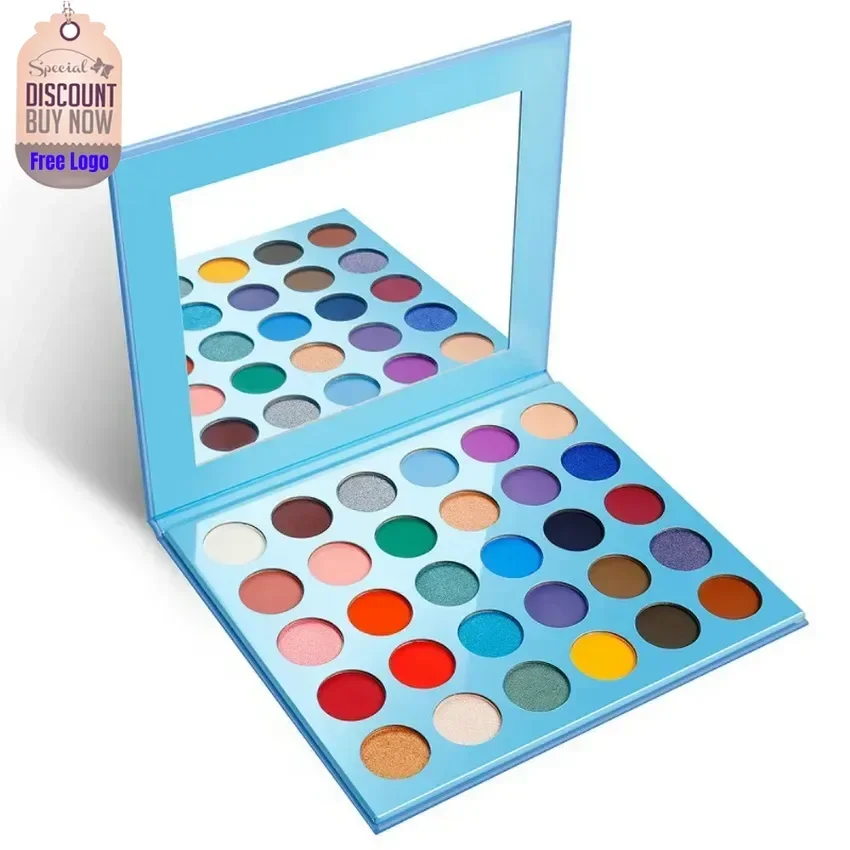 

Custom 30-colors Eyeshadow Palette Glitter Shimmer Safe Lightweight Long Lasting High Pigment Eyeshadow Palette Bulk Makeup