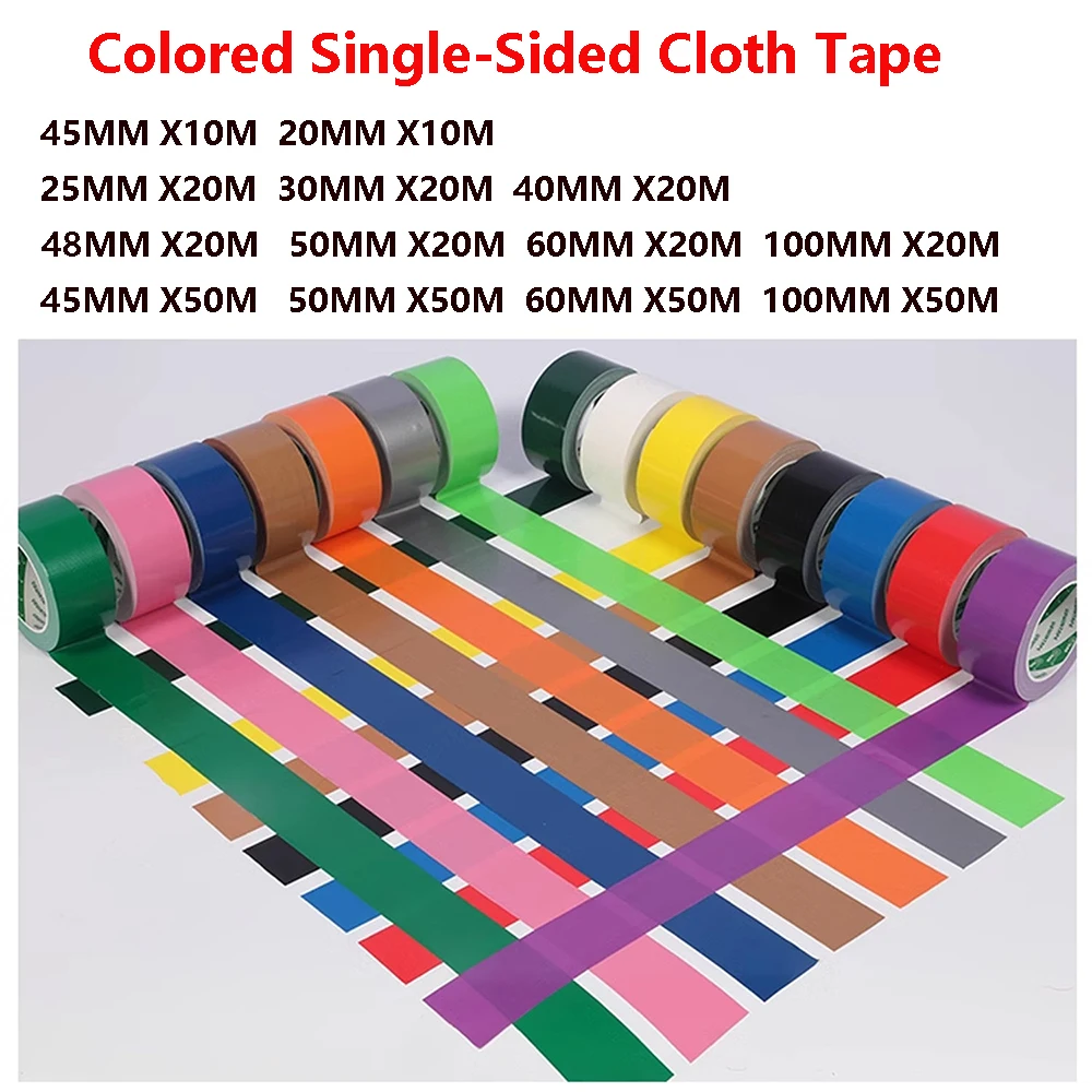 Colorful Cloth Tape High Adhesion Waterproof Single-Sided Wider Leak Repair Tape for Wedding Exhibition Carpet Warning Tape