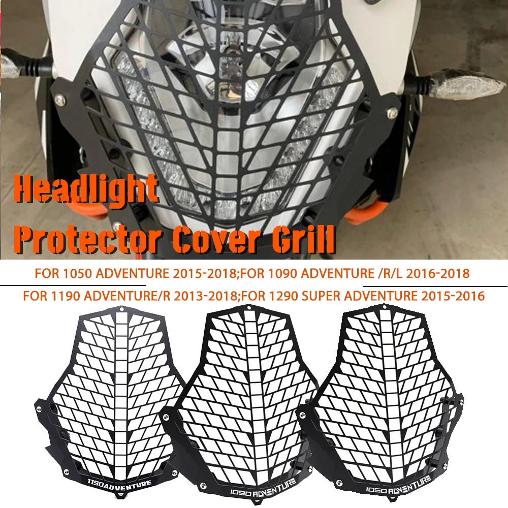 

For 1290 Super Adventure Motorcycles Front Headlight Headlamp Grille Guard Cover Protector 1050 1090 1190 Adventure 2013-2018