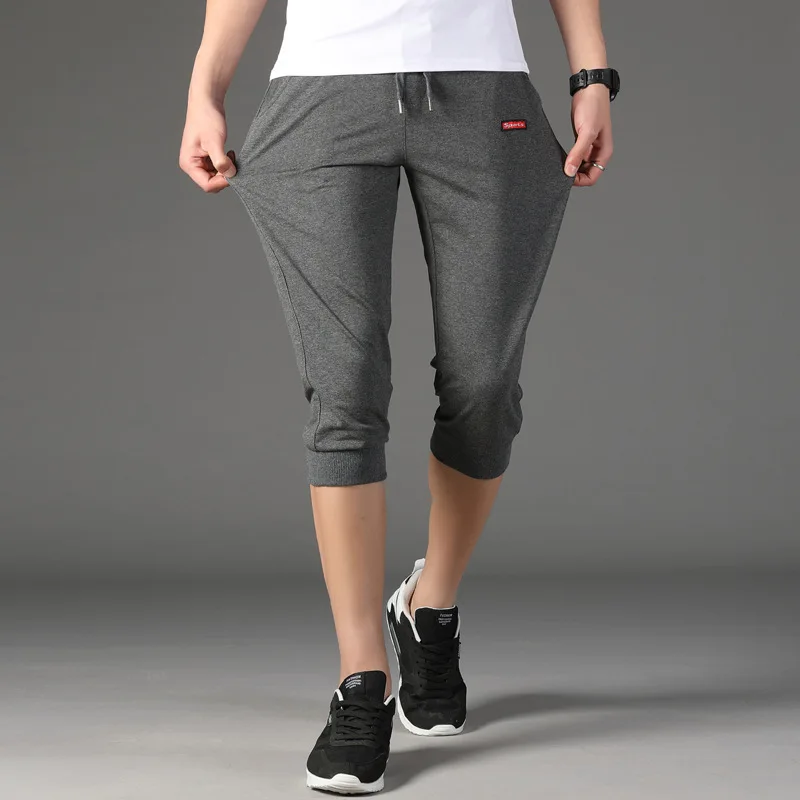 Men's Summer Open Shorts Men's Summer New Men's Cotton Cropped Pants Casual Shorts Thin Sweatpants Breathable Sweat-absorbing