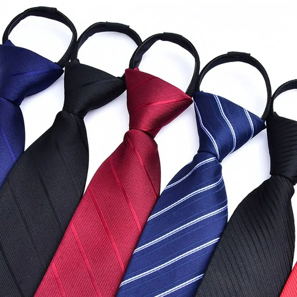 ربطة عنق أنيقة للرجال مخططة باللون الأزرق والأسود قابلة للتعديل هدايا ربطة عنق لحفلات الزفاف والعريس