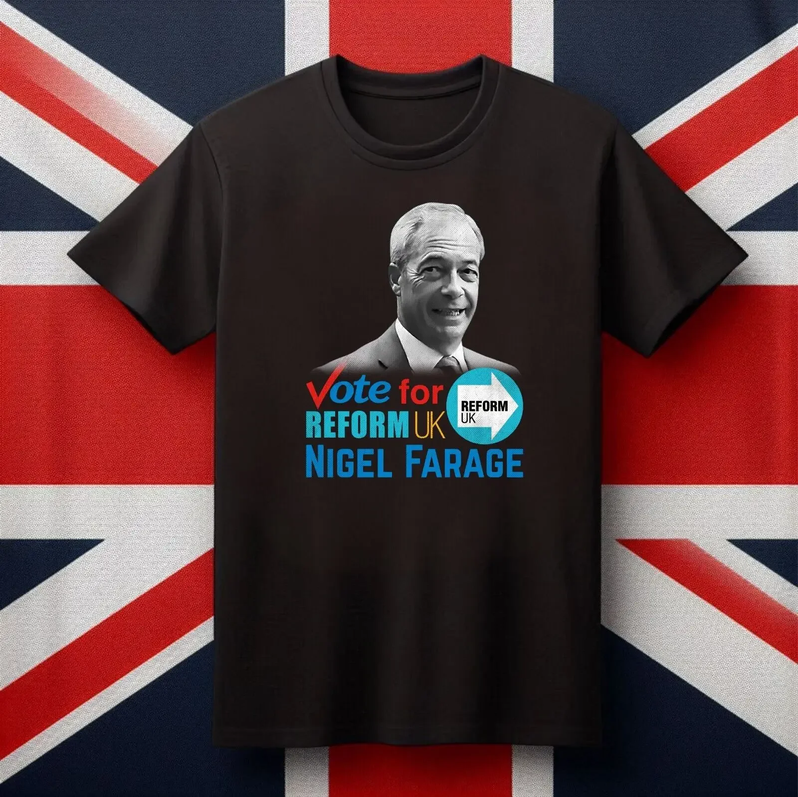 Vote For Nigel Farage T-Shirt, Reform party England Tshirt UK Elections 2024 Top