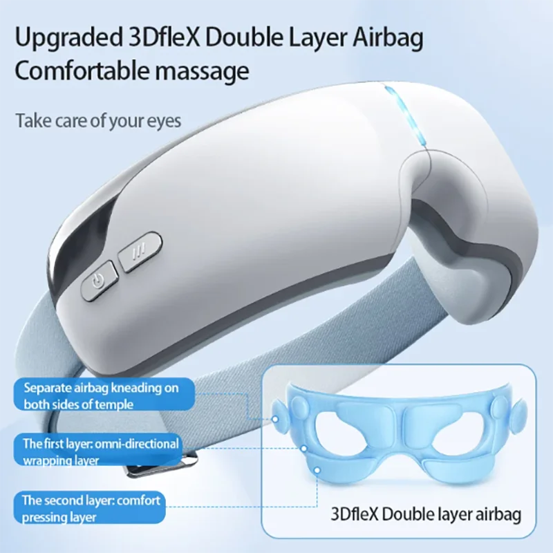 Smart Hot Compress Rechargeable Electric Eye Massager Rotary Massage, Relieve Fatigue, Remove Dark Circles Warm And Fatigue,Safe
