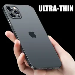 Ultra Thin Matte Phone Case For Iphone 11 12 13 14 15 plus Pro Max Mini X Xr XsMax Slim Cover Cases