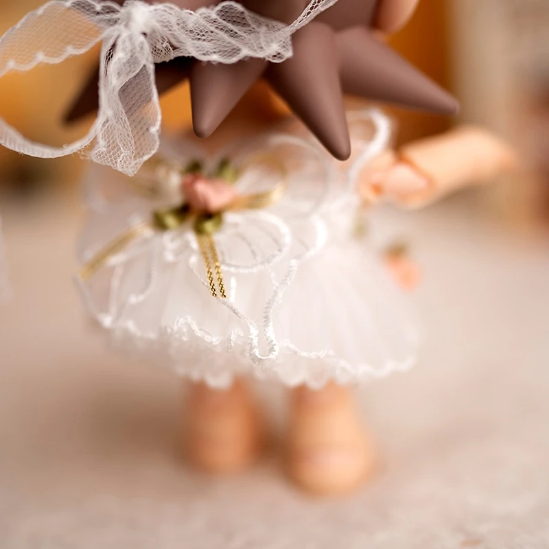 로즈 나비 날개 웨딩 드레스 20cm Zsiga BJD 인형 의류 액세서리 드레스 업 변경 의류 선물