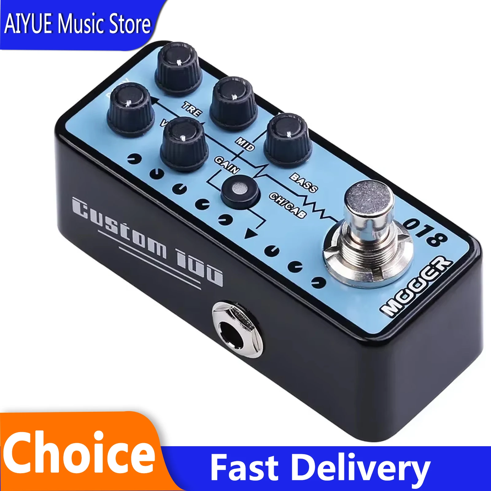 

MOOER 018 Custom 100 Электронная педаль эффектов для электрогитары, цифровой микро-предусилитель, педалборд, синтезатор, гитарные комплектующие