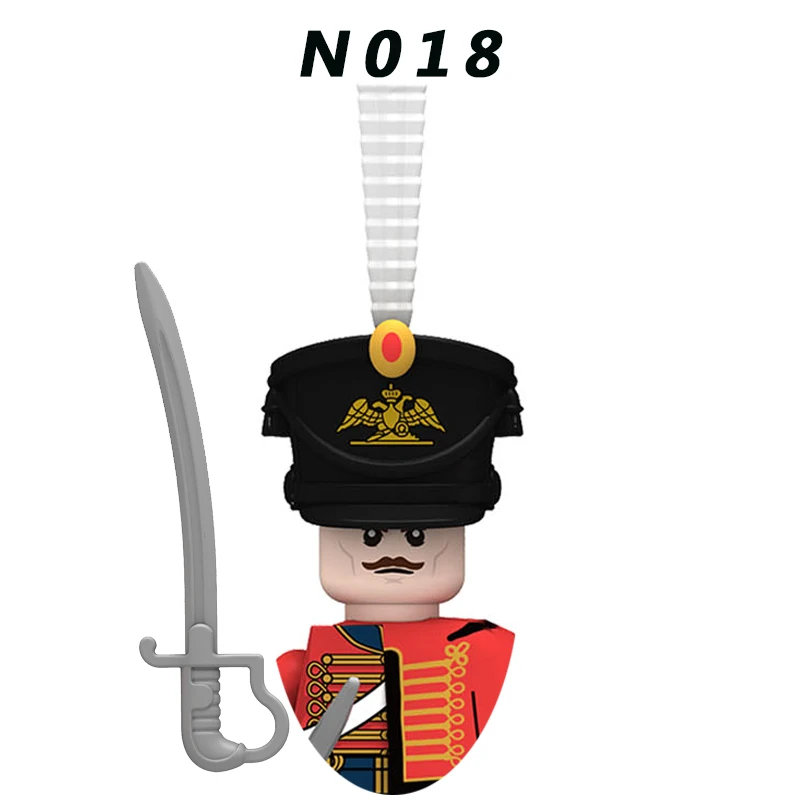 N017-019  Wars Military Soldiers Building Blocks  WW2  Figures French British Fusilier Rifles Bagpiper Weapons Building Blacks