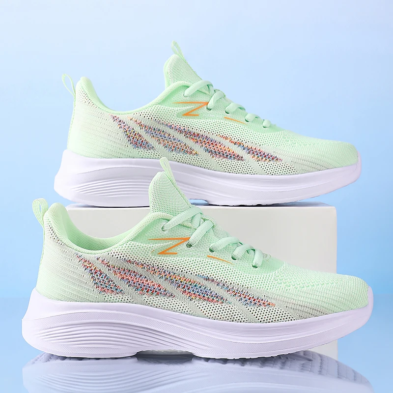 

2025 Sports Shoes Women's Shoes Spring and Summer Mesh Shock-Absorbing Running Casual Non-Slip Versatile Fitness Training Women's Shoes Genuine