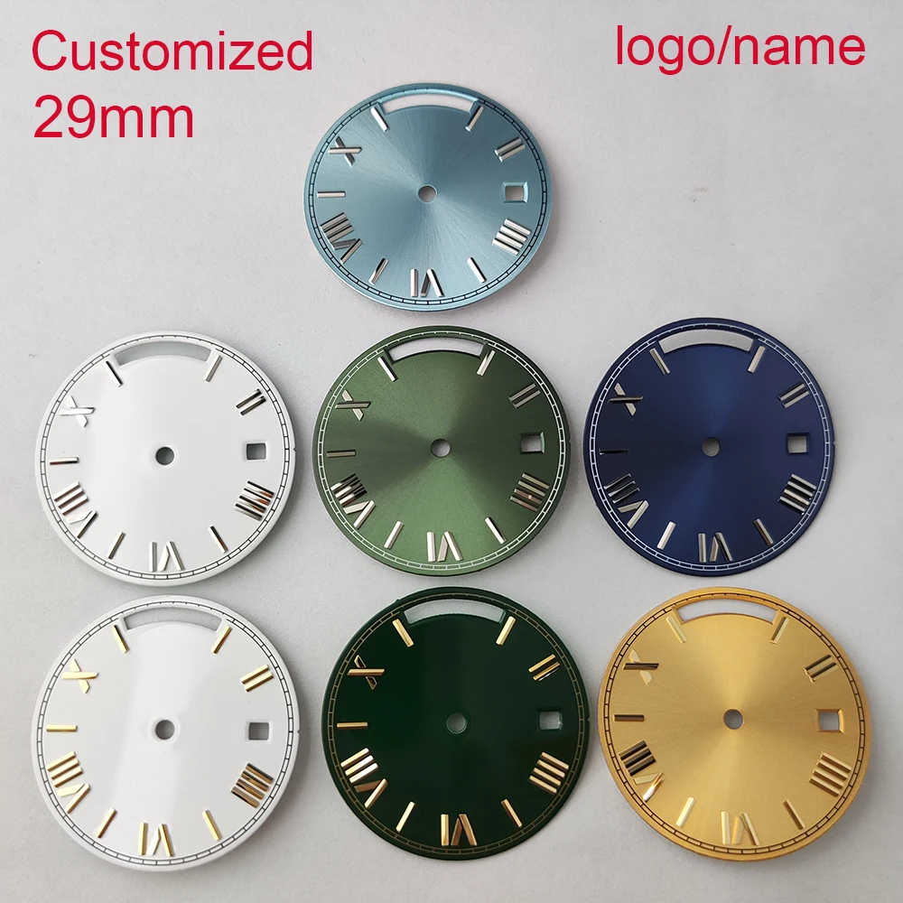 Customized logo 29mm Miyota 8285 dial 8285 pointer upper and lower dual calendar dial case Fit Miyota 8285 movement watch