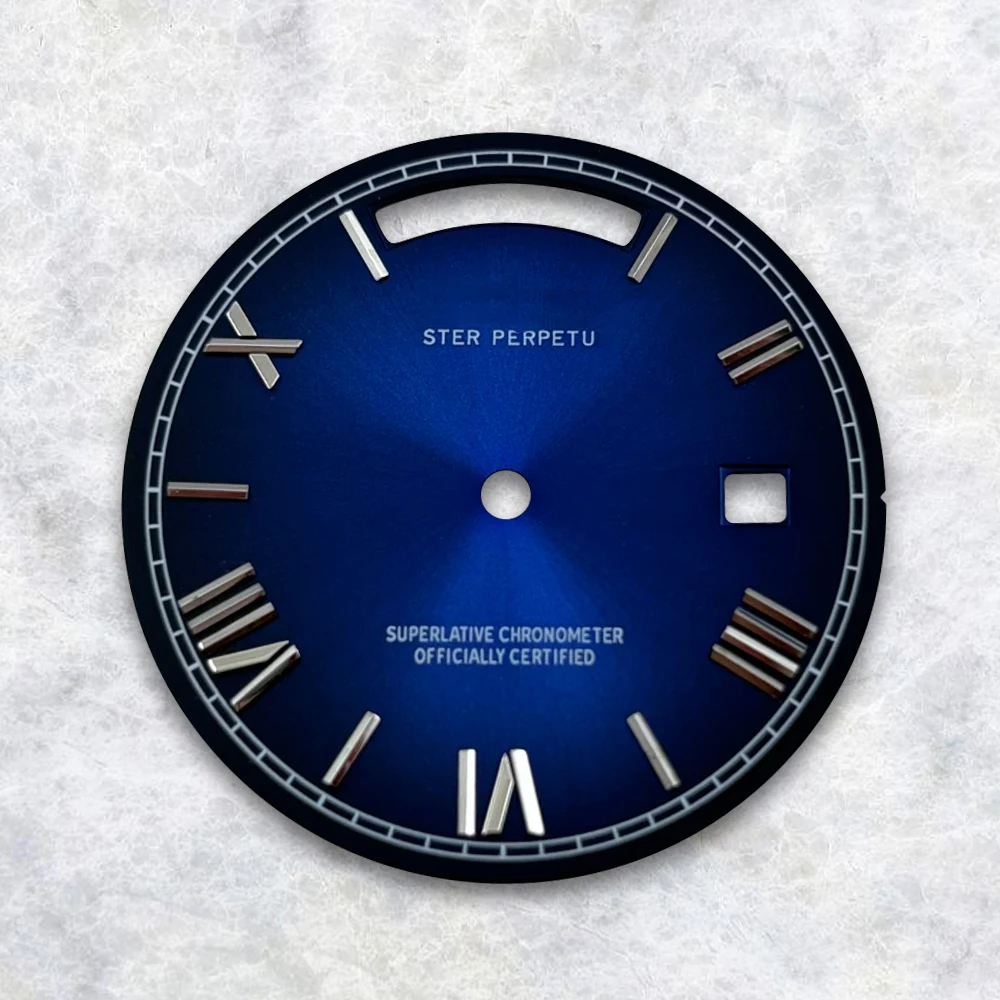 Abu-abu/Biru/Hitam/Putih Angka Romawi 31Mm S Logo Dial Cocok untuk 8285 Jam Tangan Pergerakan Aksesori Modifikasi