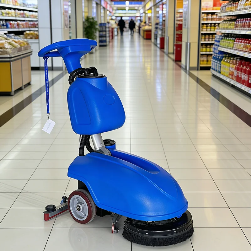 Mini Floor Scrubber Small Automatic Scrubber Dryer for Tight Spaces Hospital School Hotel Cleaning