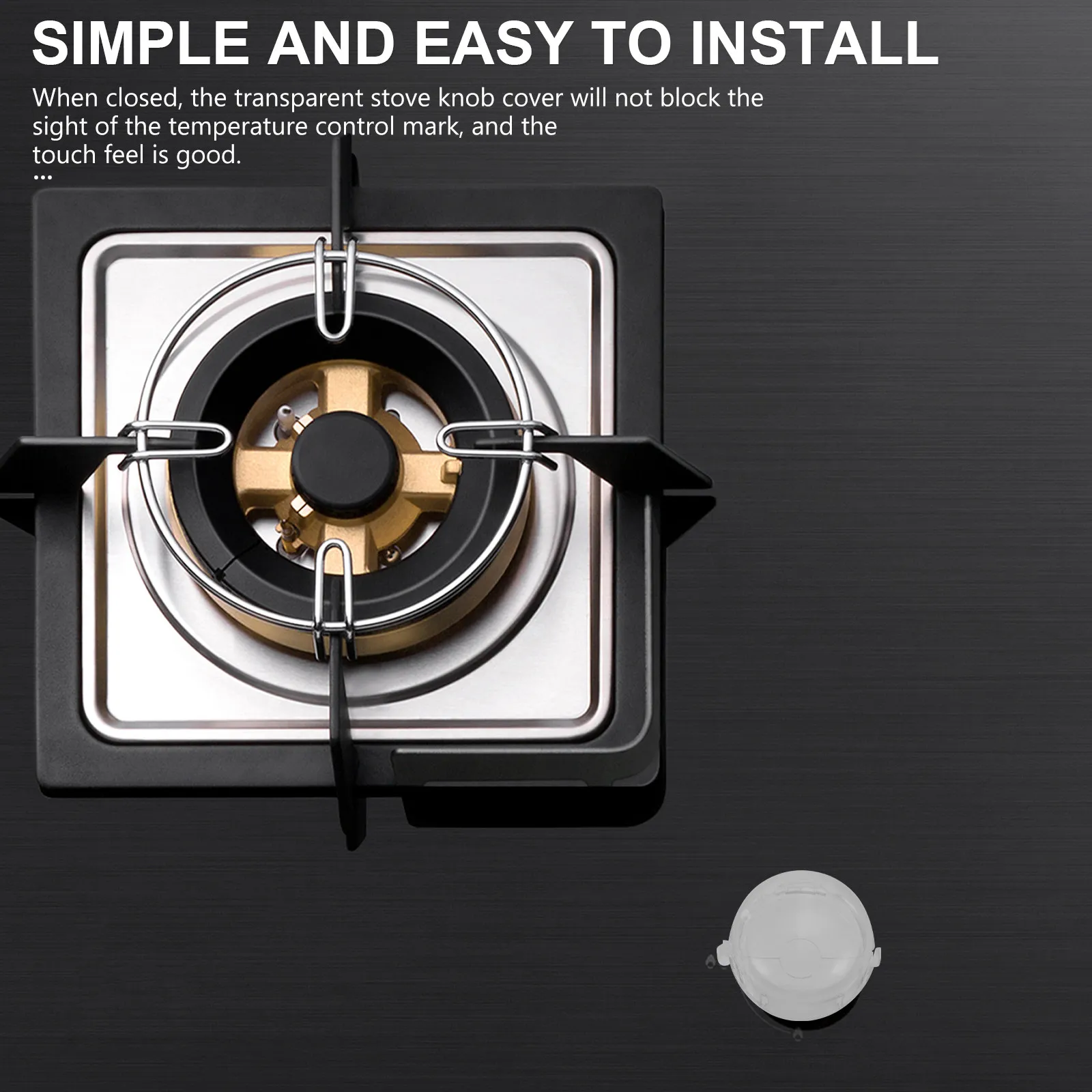 4Pcs Childproof Stove Knob Covers Clear Gas Stove Protection Guard Kitchen Safety Prevents Children Pets Operating