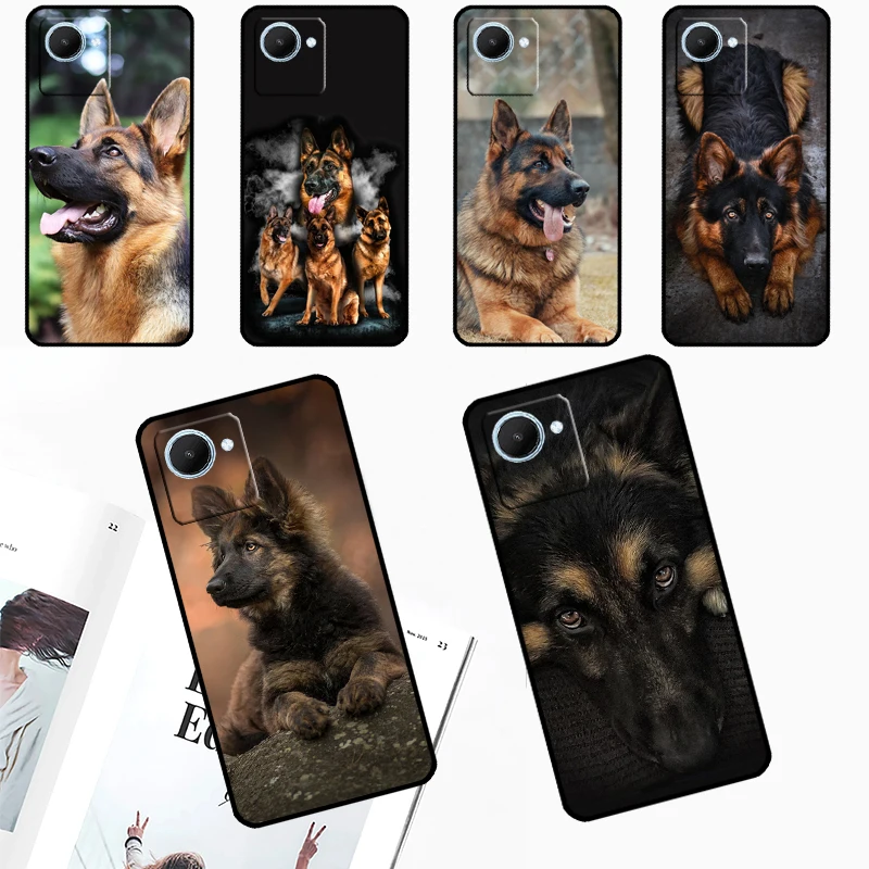 German Shepherd Dog For Realme GT 5 Pro GT3 Neo5 9 10 11 12 Pro Plus C25s C21Y C30 C31 C33 C51 C53 C55 C35 Case