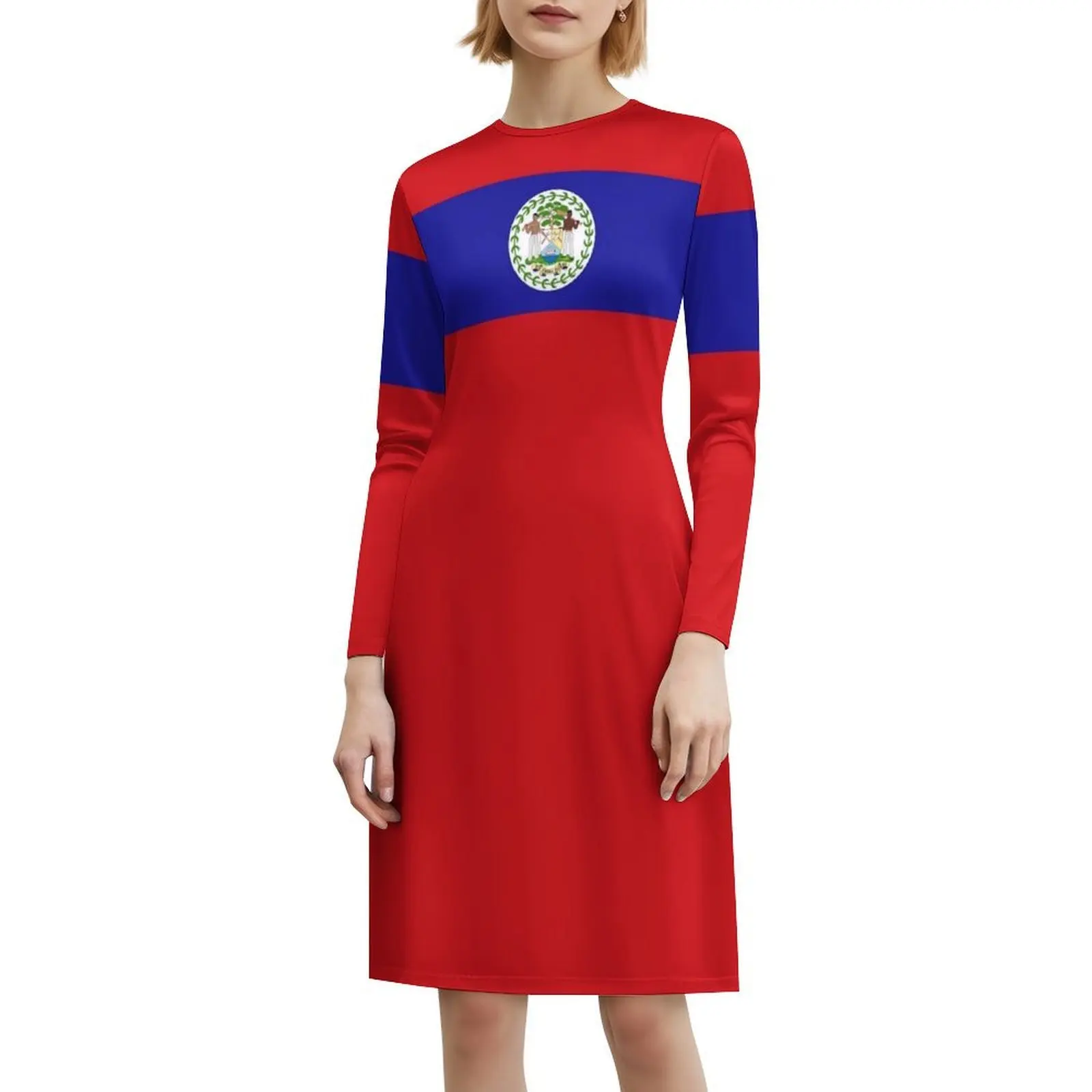 Belize العلم الهدايا ملصقات ومنتجات البوهيمي فستان بلا أكمام متعدد الطباعة شاطئ عطلة فستان الحفلات العلم Belize علم