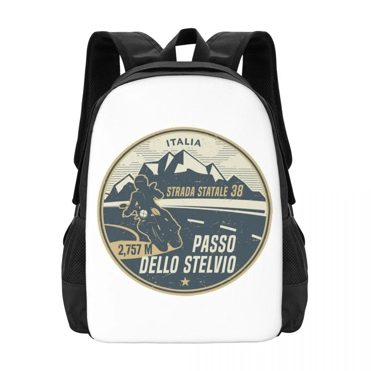 

Stelvio Pass, Italy Backpack Hot Sale Daypack Large Capacity Kids BookBag School Bag Shoulder Bags for Men Women