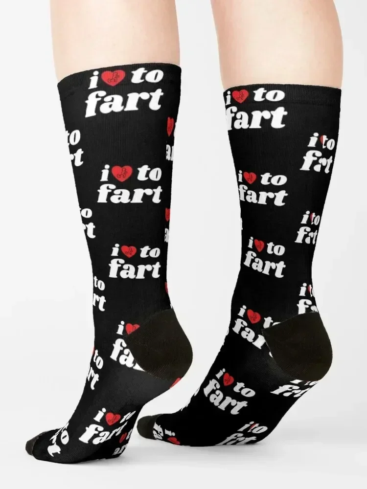 Funny farting saying - i love to fart sarcastic dad saying Socks Novelties luxe sport hip hop Male Socks Women's