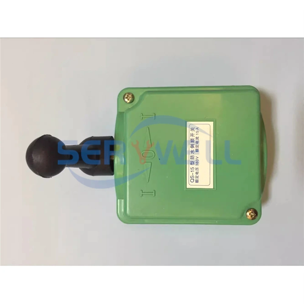 AC 380V 15A QS-15A Manual Forward Reversing Drum Cam Starter Changeover Switch Water Proof