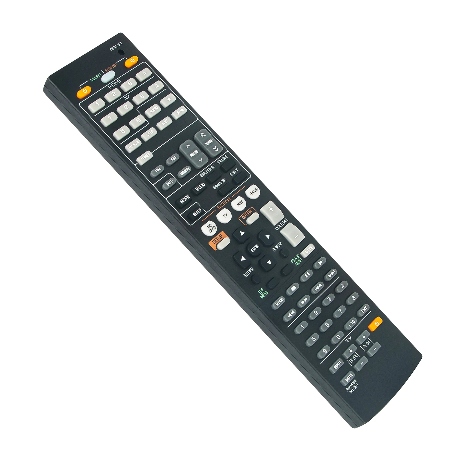 New RAV464 ZA11360 Replaced Remote Control Fit for Yamaha AV Receiver RX-V473BL RX-V473 HTR-4065