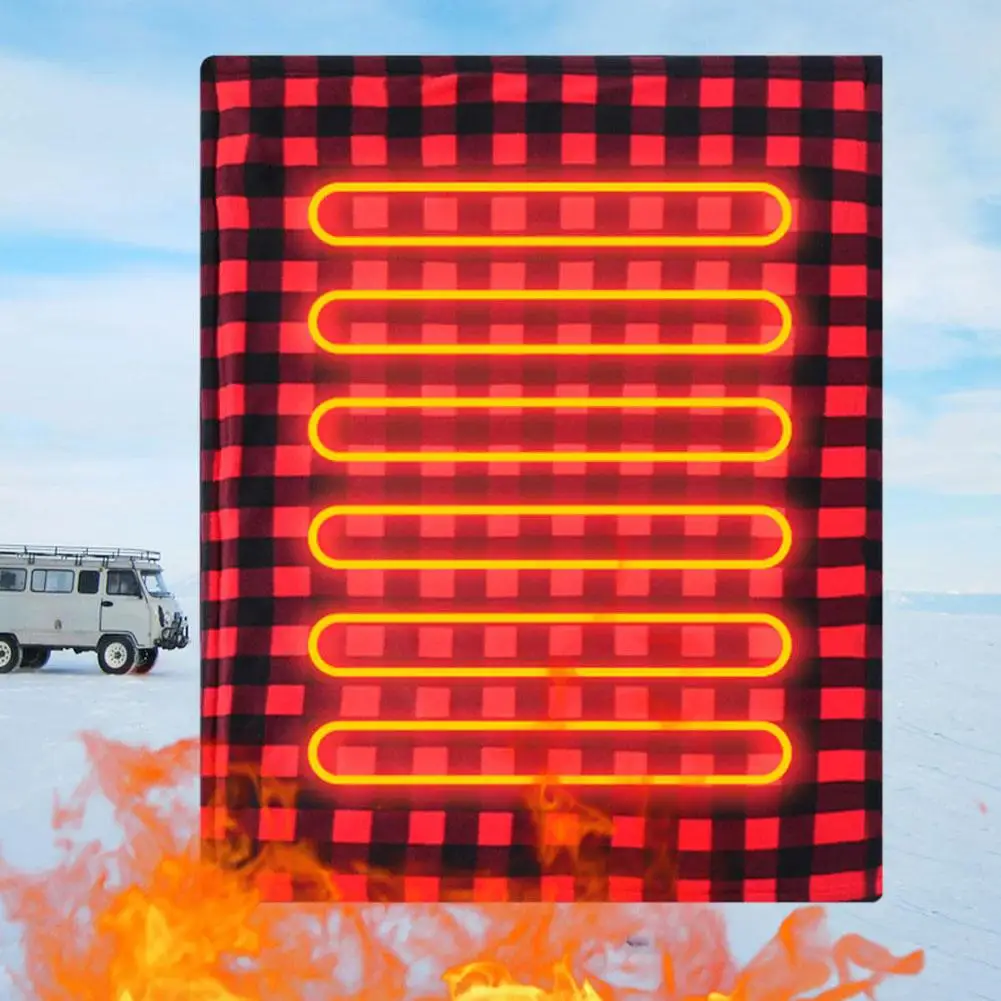 Car Heating Blanket 12v Heating 2 Speed ​​switchable Heating Car Constant Pad Heating Temperature Pad 145x100cm U9y6