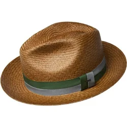 Hot Sale Five-point Grass Striped Design Curling Fedora Hat Top Hat Fine Hand Knitting High-end Straw Hat