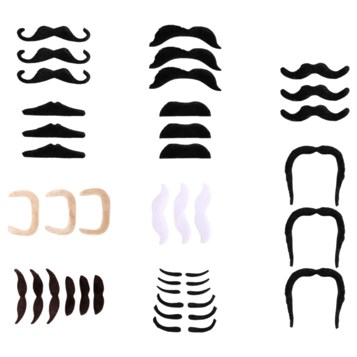 

CGG-36 Pack Self Adhesive Fake Mustaches Novelty For New Year's Eve Party Supplies