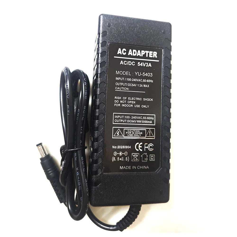 

POE Switch Power Supply 54V Power Adapter 8-port POE Switch 54V 1A 1.25A 2A 3A Power Supply DC 5.5*2.5/2.1mm