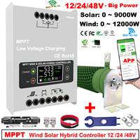 12V 24V 4000W 5000W 3KW Wind Solar Hybrid Controller 100A 160A Solar Panel Wind Turbine MPPT Board Battery Charging Regulator