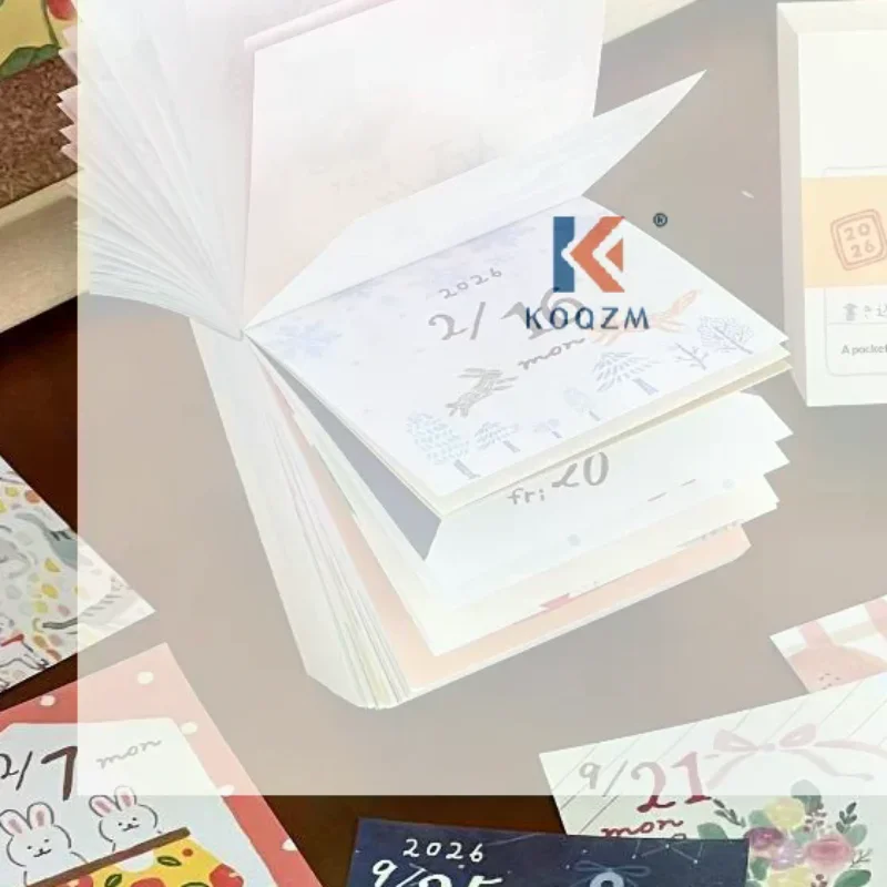 

2026 Japanese Style Tear Off Desk Calendar Notebook A Daily Illustrated with A Cute Illustration Style High Quality