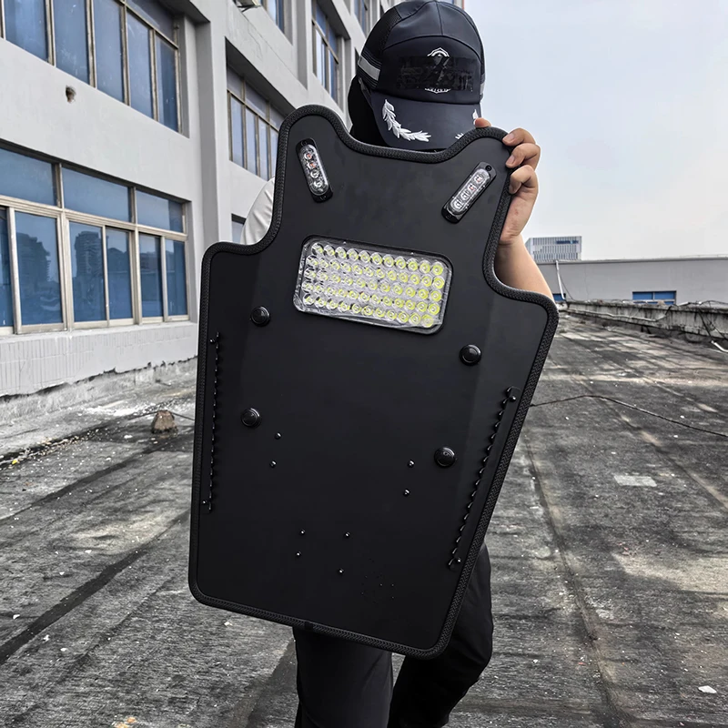 

Protective shield, flashing strong light, patrol anti-stab and anti-chop, security aluminum alloy lightweight shield