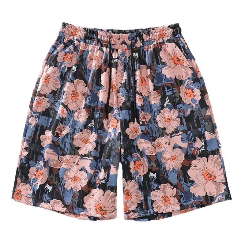 

Summer Short Womnen Sweatpants Harajuku Hip Hop Flowers Full Print Casual Shorts Men Ins Loose Couple Hawaiian Beach Shorts 2023