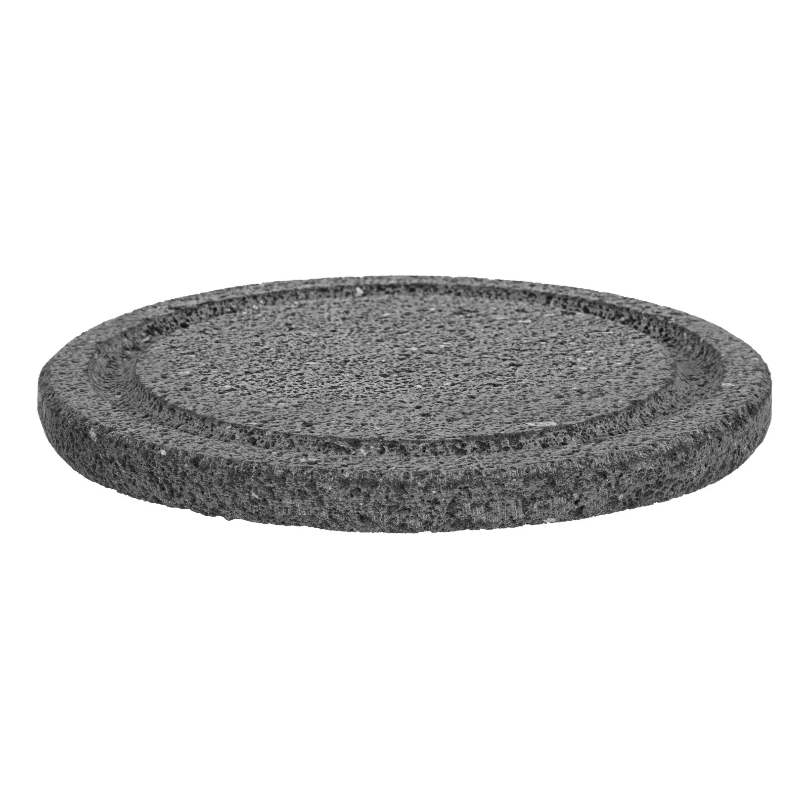 Korean Stone Grill Volcanic Cooking Stone 6.7x6.7x0.6in Natural Lava Rock Plate for Healthy Vegan Barbecue Steak Grilling