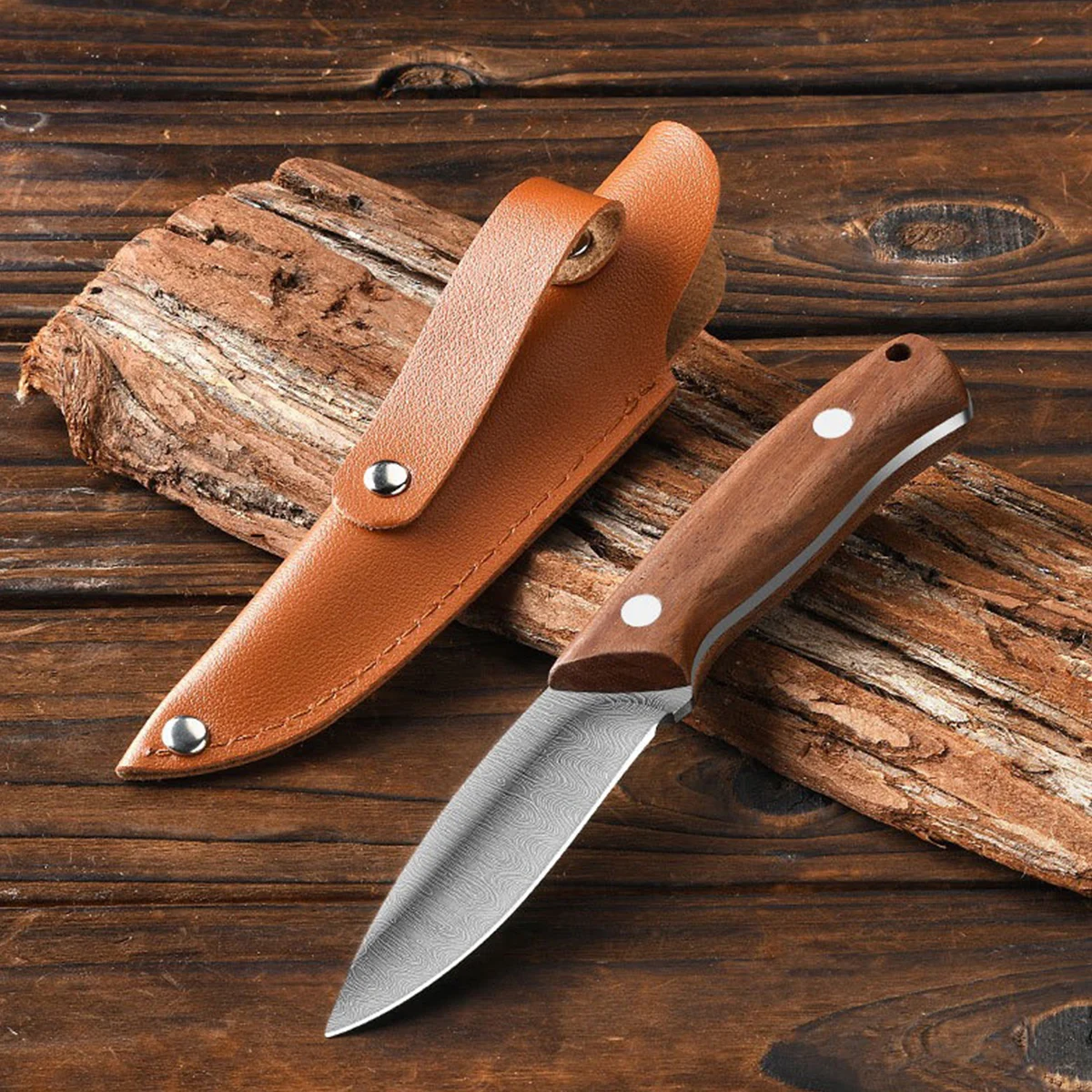 fruit knife with holster knife, portable stainless steel knife, home kitchen fruits and vegetables, cutting knife