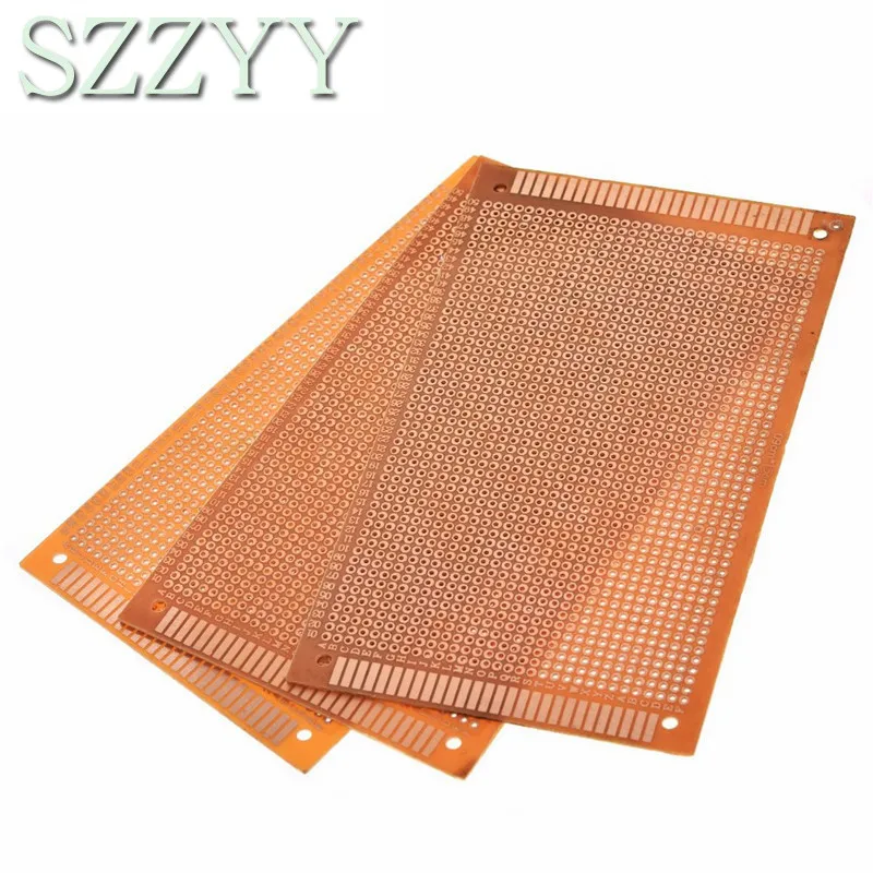 2PCS 9x15 9*15cm Single Side Prototype PCB Universal Board Experimental Bakelite Copper Plate Circuirt Board yellow