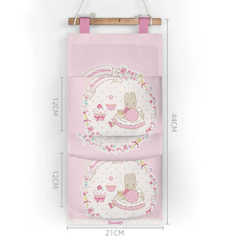 New Kawaii Cute Sanrio Marron Cream Storage Bag Cartoon Duotu Bedroom Toilet Refrigerator Cute Storage Hanging Bag Ins Girl Gift