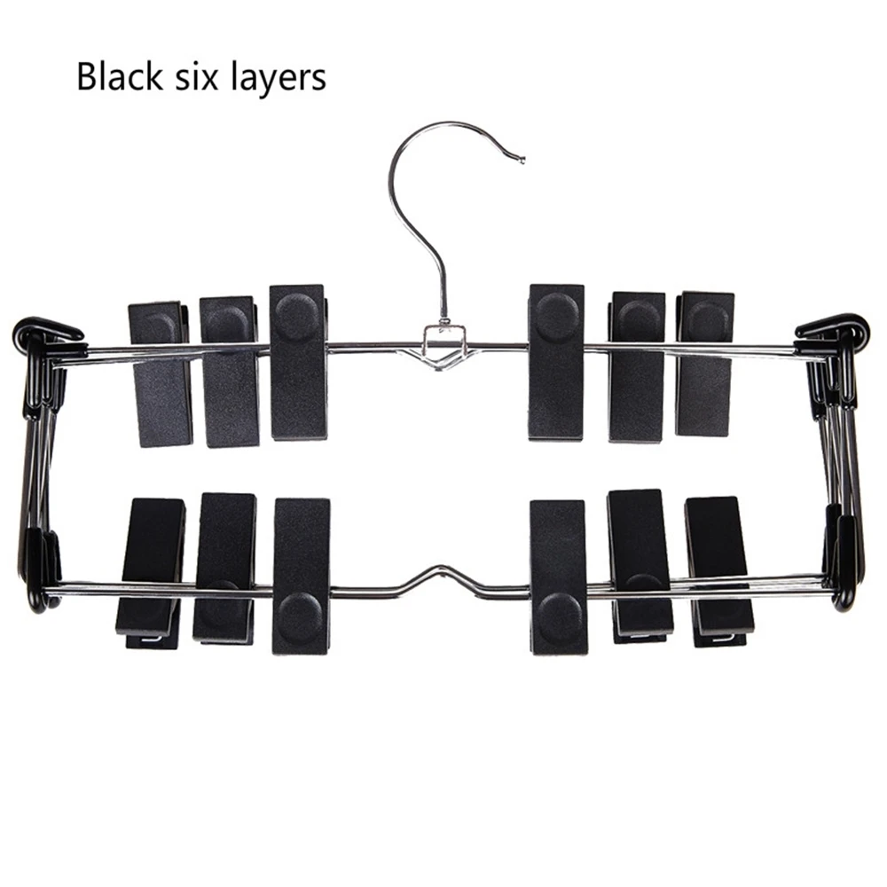 Metalen Hangers Vouwen Multi-functionele multi-layer Hangers Broek Clip Ruimte Opslag Consolidatie Opknoping Rok Hanger Rack