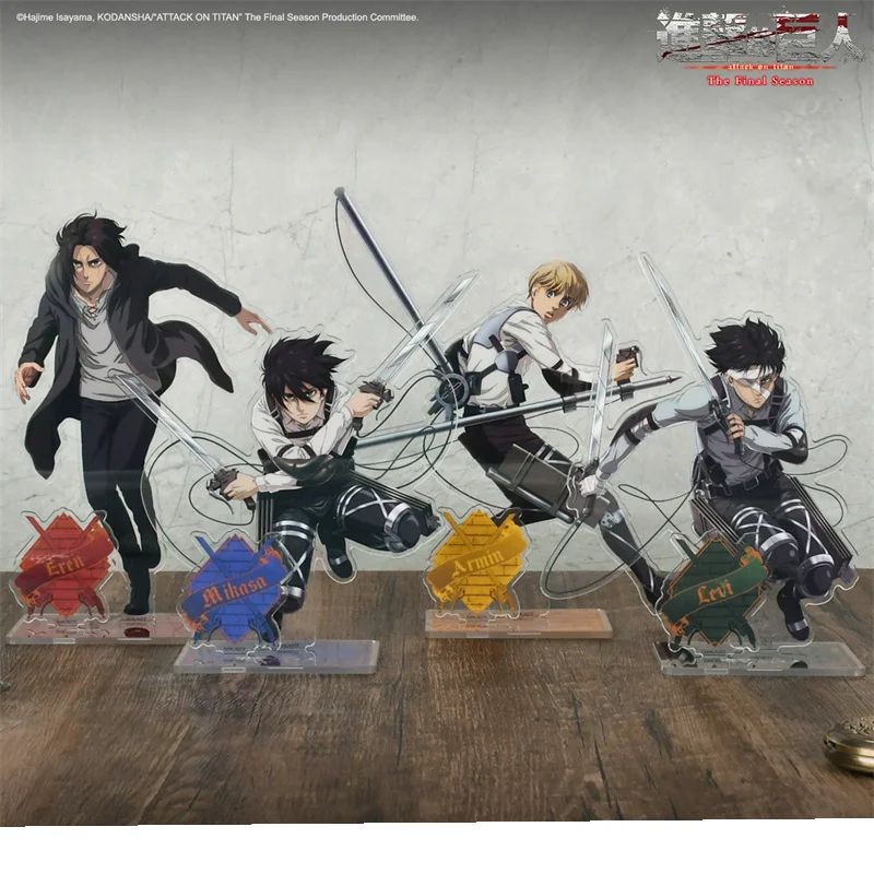 

Anime Attack on Titan Final Season Ver. Acrylic Stand Levi Figure Eren Annie Decoration Armin Statue Mikasa Ornament Gifts 15cm