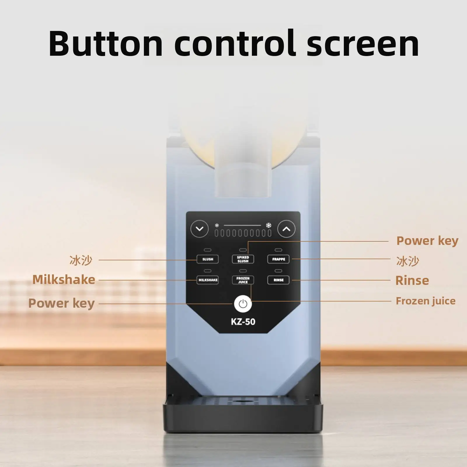 Self-Cleaning Slushy Machine Home, Frozen Drink Maker & Shaved Ice, Easy Clean