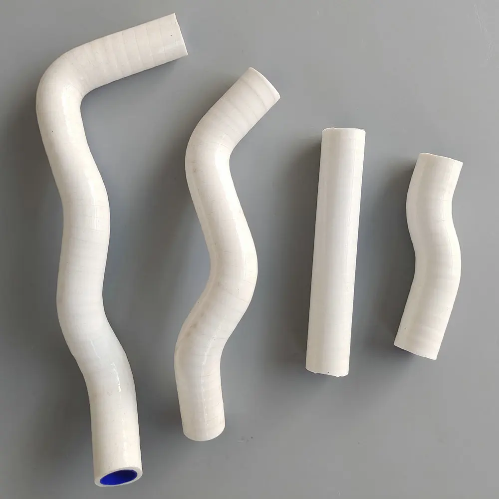 White Silicone Radiator Coolant Hose Kit For Kawasaki KX250 KX 250 1994-2002 – High Temp -76°F To 500°F, 1-Yr Warranty