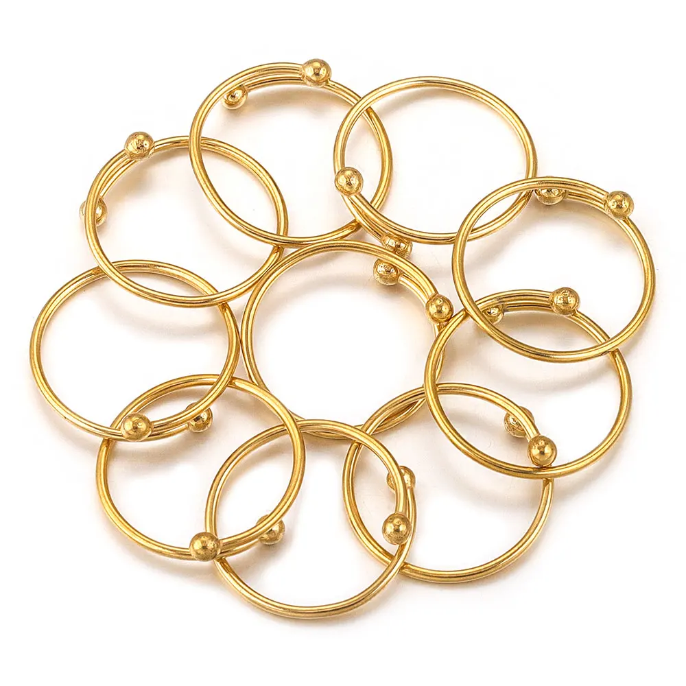 5pcs Stainless Steel Open Adjustable Ring Set