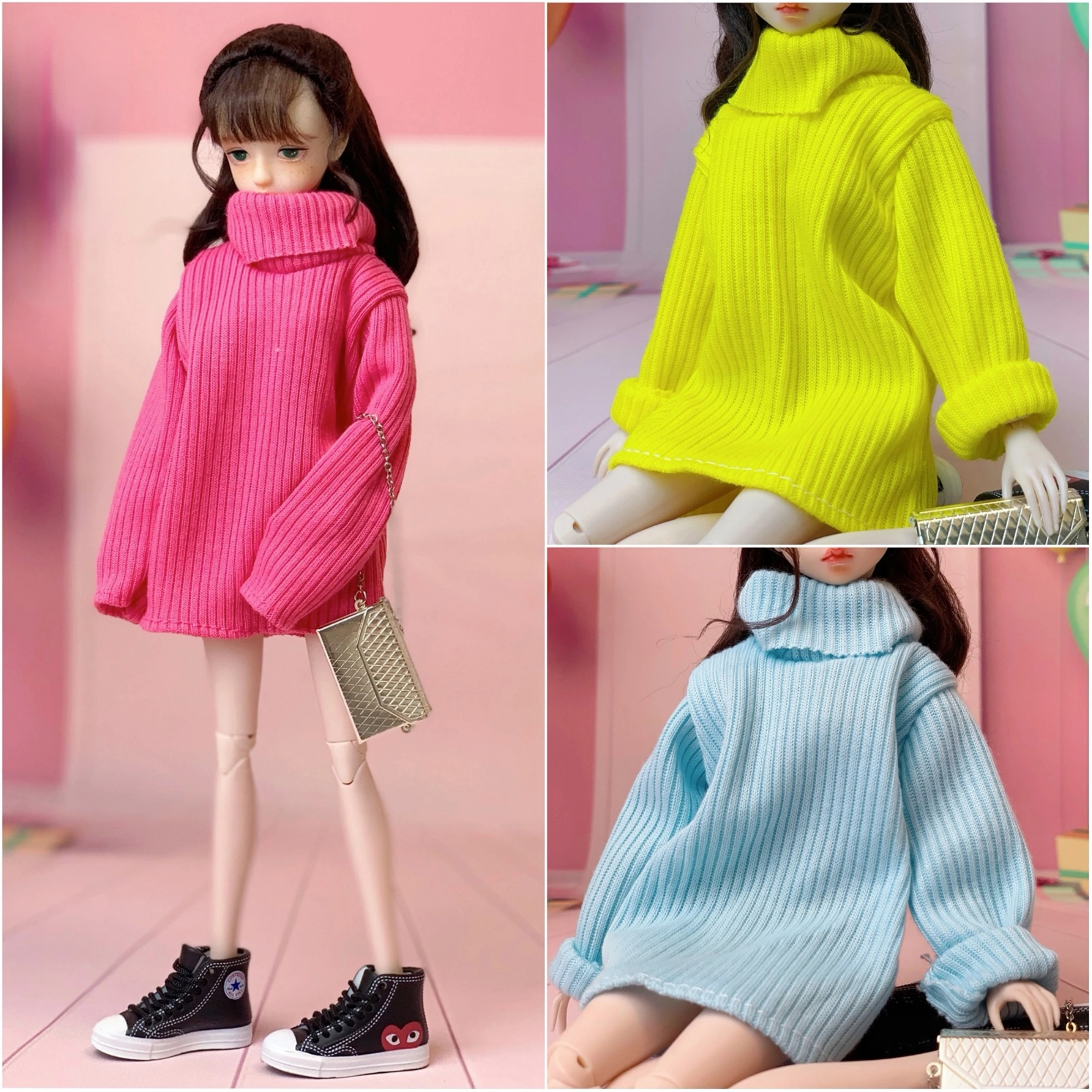 

Fashion sweater shirt / 30cm long sleeve shirt undershirt undercoat basics top clothes outfit for 1/6 BJD Xinyi FR ST Doll