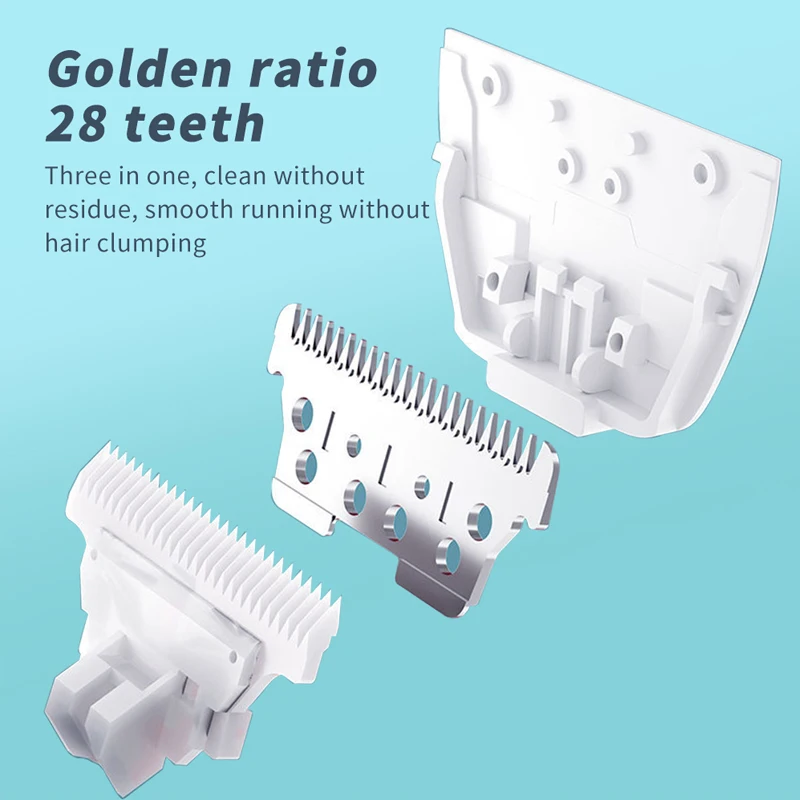 Waikil ที่ตัดผมลูกผมแบบมืออาชีพ, ที่ตัดผมแบบไร้สายชาร์จไฟได้มีที่ตัดขน USB เงียบมากกันน้ำสำหรับเด็ก