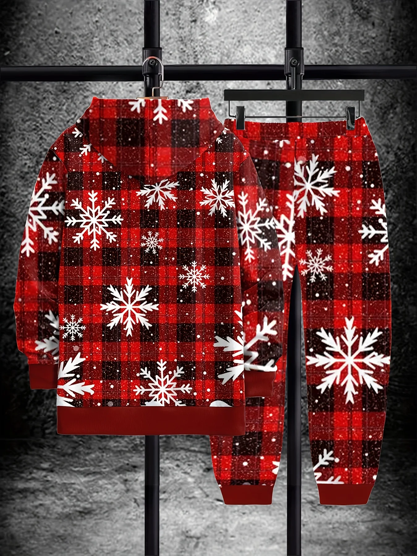 

Christmas Collection Winter and Autumn Hoodie and Sweatpants Set Festive Unisex Style Classic Santa Claus 3D Printing Clothes