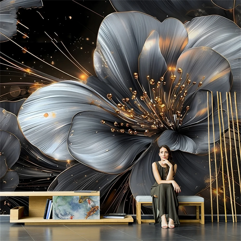 Custom stereo TV backdrop wallpaper seamless simple personalized Friesian papel de parede modern cloth 3D wall paper landscape