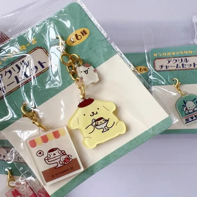 Sanrio acryl rits pull sleutelhanger Hello Kitty My Melody kreeft sleutelhanger actiefiguren sleutelhanger kerst verjaardagscadeaus