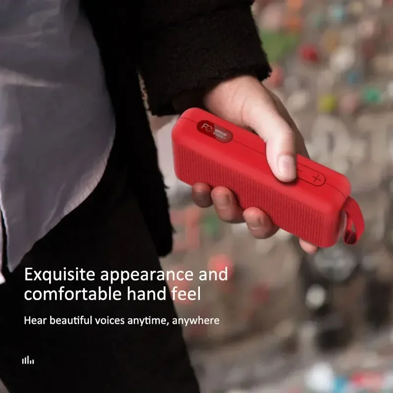 5W ポータブルワイヤレスBluetoothスピーカー、屋内外で使用できる豊かな低音を備えたミニカラムステレオサウンド